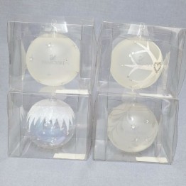 Christmas Ball Ornament Set of 4 - Kristallwelten