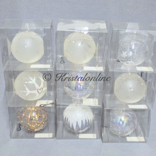 Christmas Ball Ornament Set of 9 - Kristallwelten