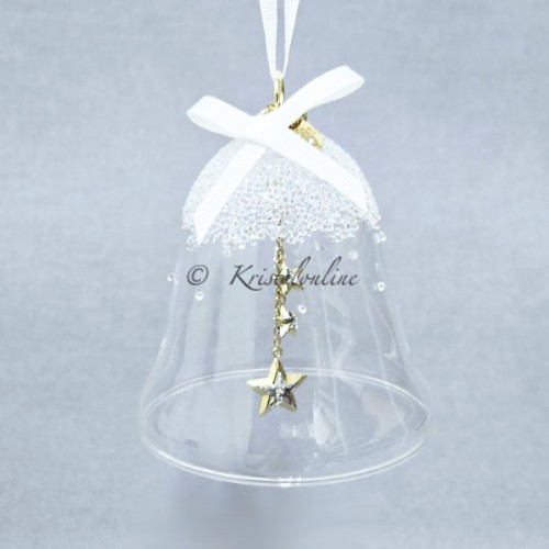 Swarovski Christmas Bell Ornament 2025 with Star Spoon and Crystals – Annual Edition