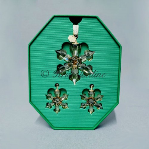 Swarovski Crystal | Christmas | Christmas Ornaments | Christmas Festive Ornament - Set - 2022 - Golden Shadow | 5634890