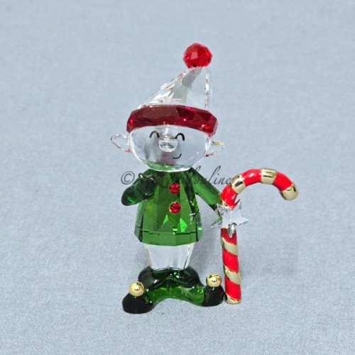 Swarovski Dulcis Elf with Candy Cane and Gold Details – Holiday Cheers 2025