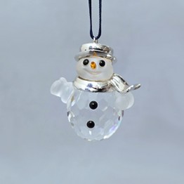 Christmas Ornament - Snowman - Silver