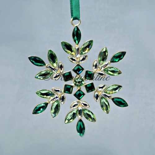 Swarovski Crystal | Silver Crystal | Christmas | Gema | Gema - Holiday Ornament - Green | 5691044