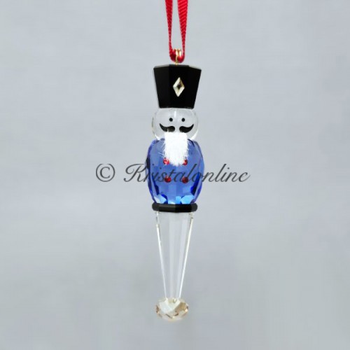 Swarovski Nutcracker Ornament Blue – Crystal Christmas Pendant with Beard