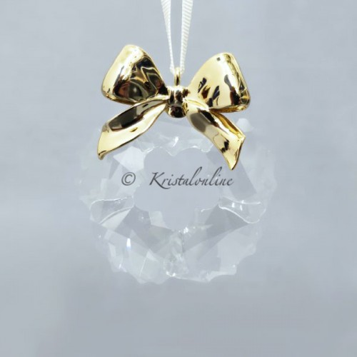 Swarovski Christmas Wreath Ornament – ​​Crystals with Gold Bow 2025