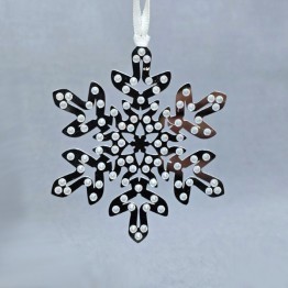 Swarovski Crystal | Christmas | Christmas Ornaments | Christmas Ornament - Set - Pixel Snowflakes Rhodium | 1135179