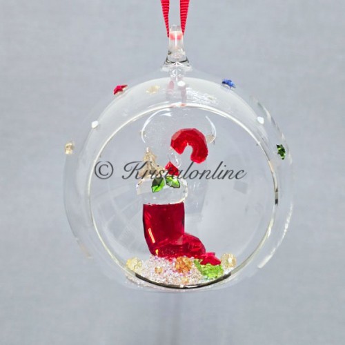 Swarovski Holiday Cheers stocking and candy ornament Christmas bauble 5735700
