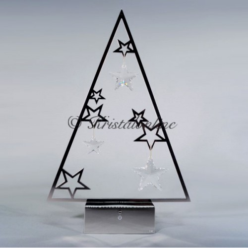 Christmas tree display with light and ornaments