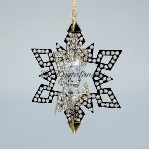 Christmas Ornament Star, Gold Tone