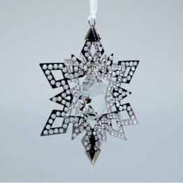 Christmas Ornament Star, Silver Tone