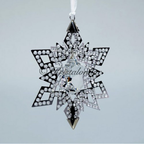 Christmas Ornament Star, Silver Tone