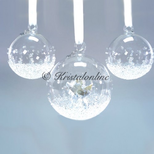 Christmas Ball Ornament Set 2015 - one large and two small