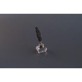 Inkwell with Quill, Silver