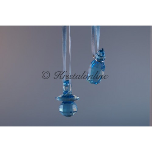 Pacifier and Baby Bottle, Aquamarine