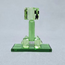 Swarovski Minecraft Creeper Crystal Figurine with Green and Black Details